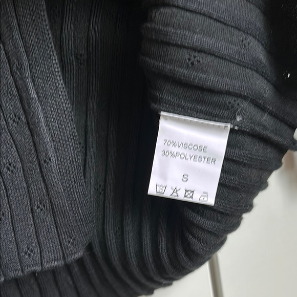 Missy Black Ribbed Cardigan - Picture 4 of 4